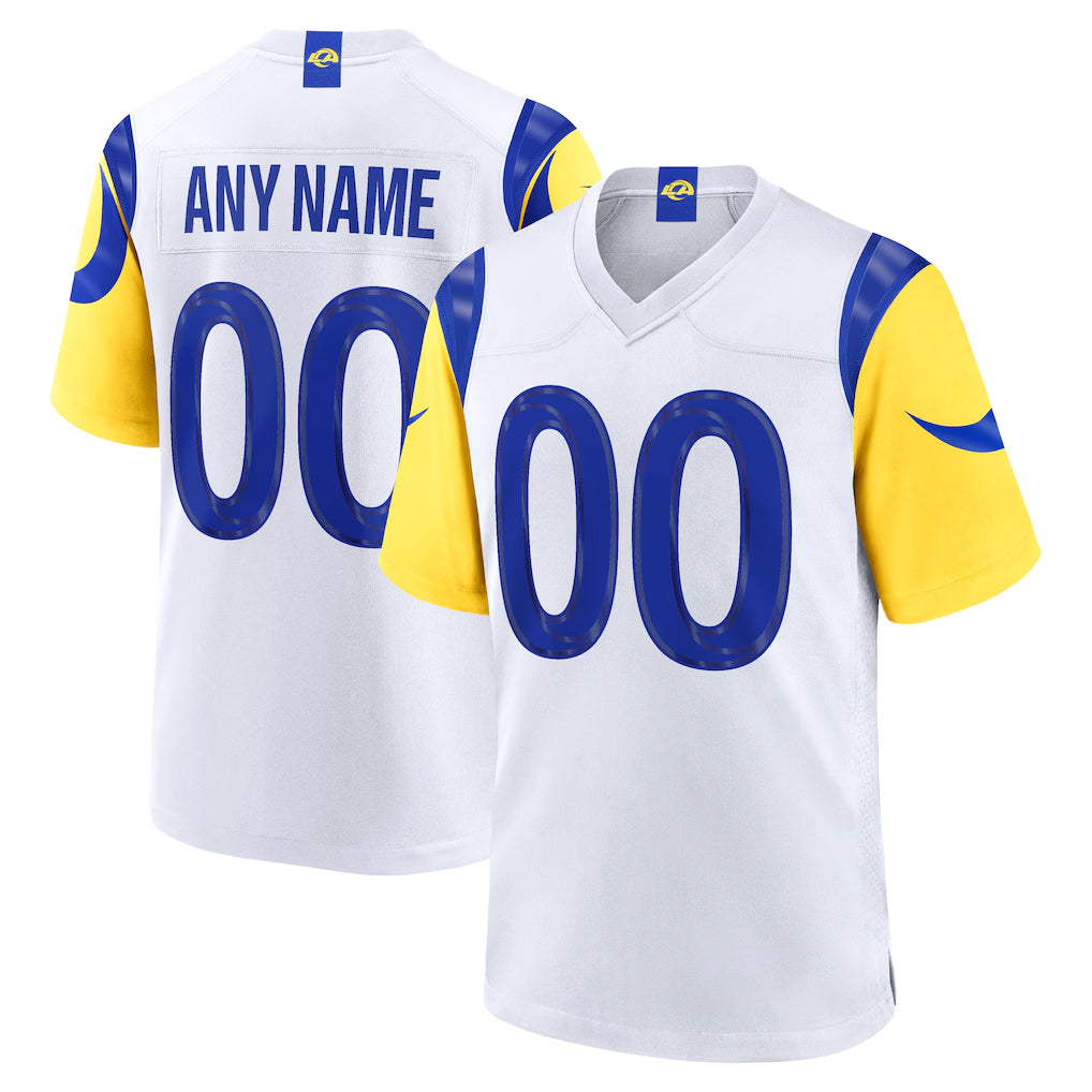 Parkc Custom LA.Rams White Limited Home Game Any Name & Numbers Stitched Jerseys