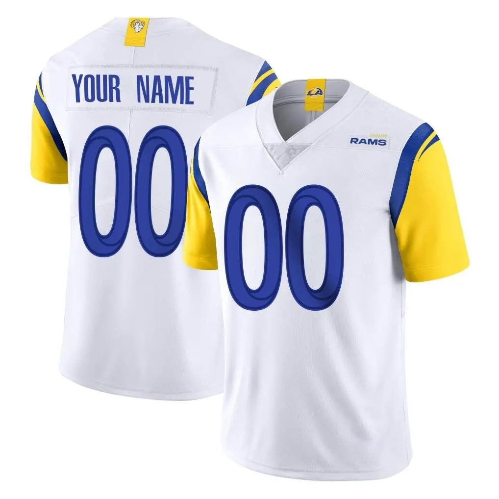 Parkc Custom LA.Rams White Limited Vapor Untouchable Home Game Any Name & Numbers Stitched Jerseys