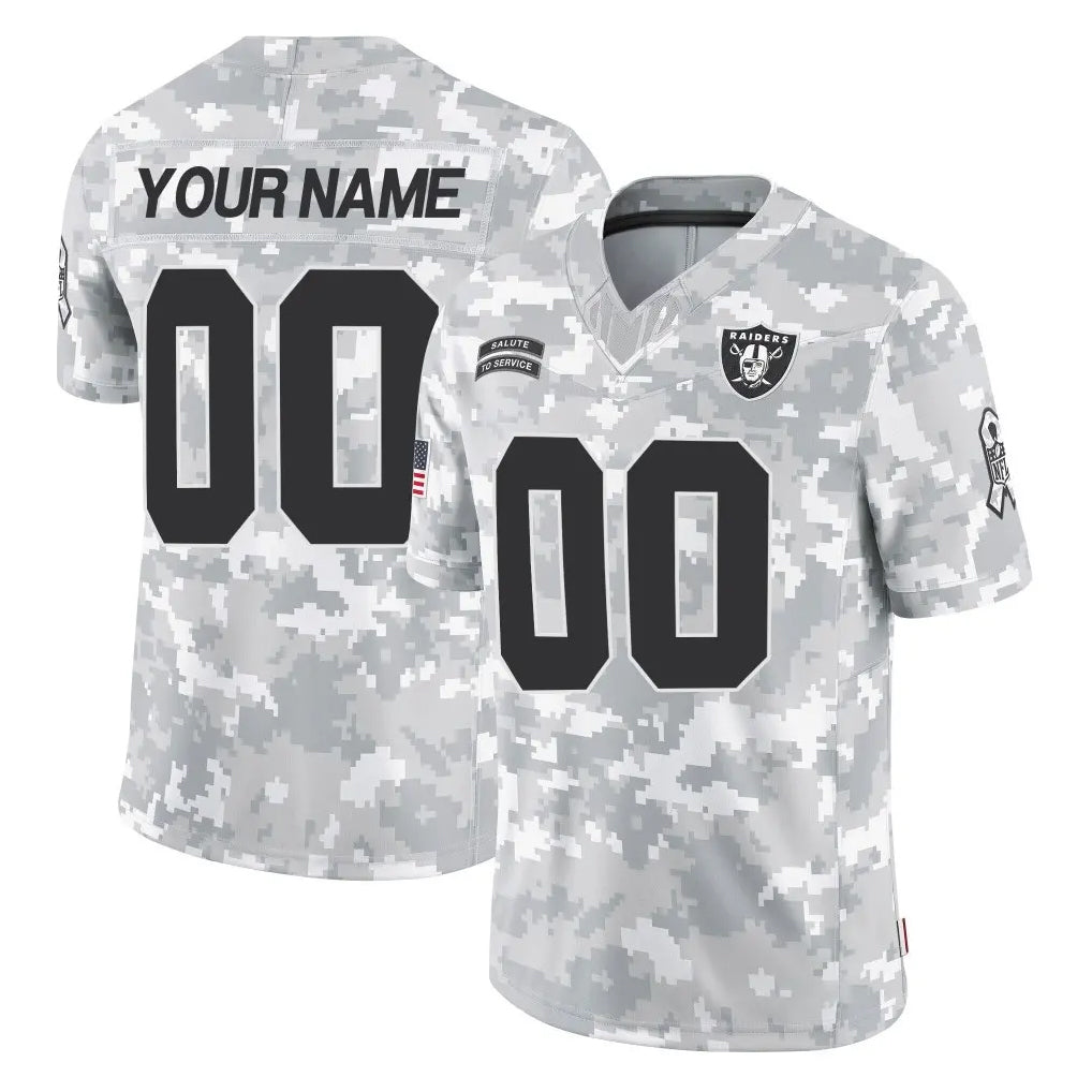 Parkc Custom LV.Raiders Arctic Camo Salute To Service Limited Game Any Name & Numbers Stitched Jerseys