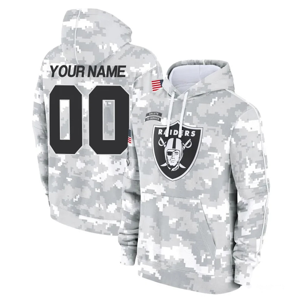 Parkc Custom LV.Raiders Arctic Camo Salute to Service Hoodies Limited Game Any Name & Numbers Stitched Jerseys