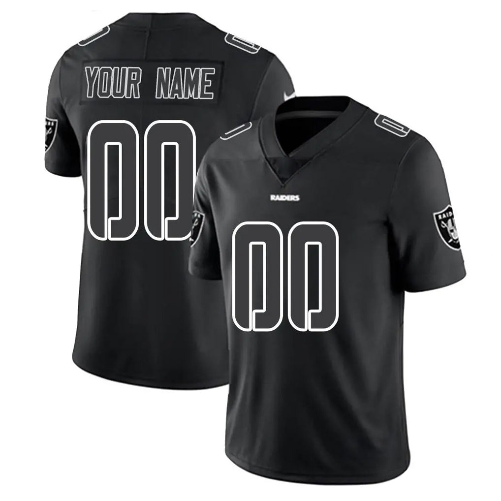 Parkc Custom LV.Raiders Black Limited Black Impact Home Game Any Name & Numbers Stitched Jerseys