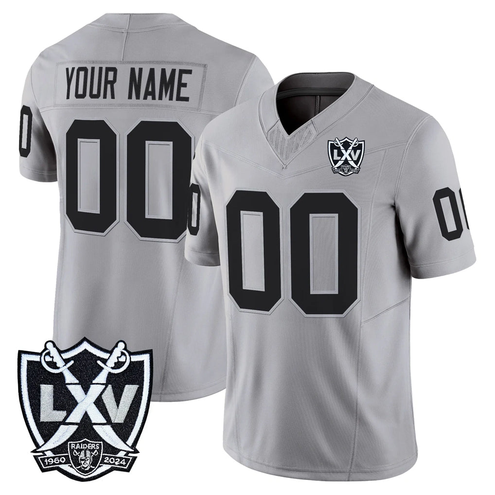 Parkc Custom LV.Raiders Gray 2026 Vapor Limited Home Game Any Name & Numbers Stitched Jerseys