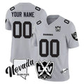 Parkc Custom LV.Raiders Gray 65th Anniversary Vapor Limited Home Game Any Name & Numbers Stitched Jerseys