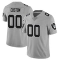 Parkc Custom LV.Raiders Gray Limited Vapor F.U.S.E. Home Game Stitched Jerseys