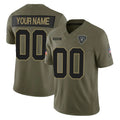 Parkc Custom LV.Raiders Olive 2025 Salute To Service Limited Game Any Name & Numbers Stitched Jerseys