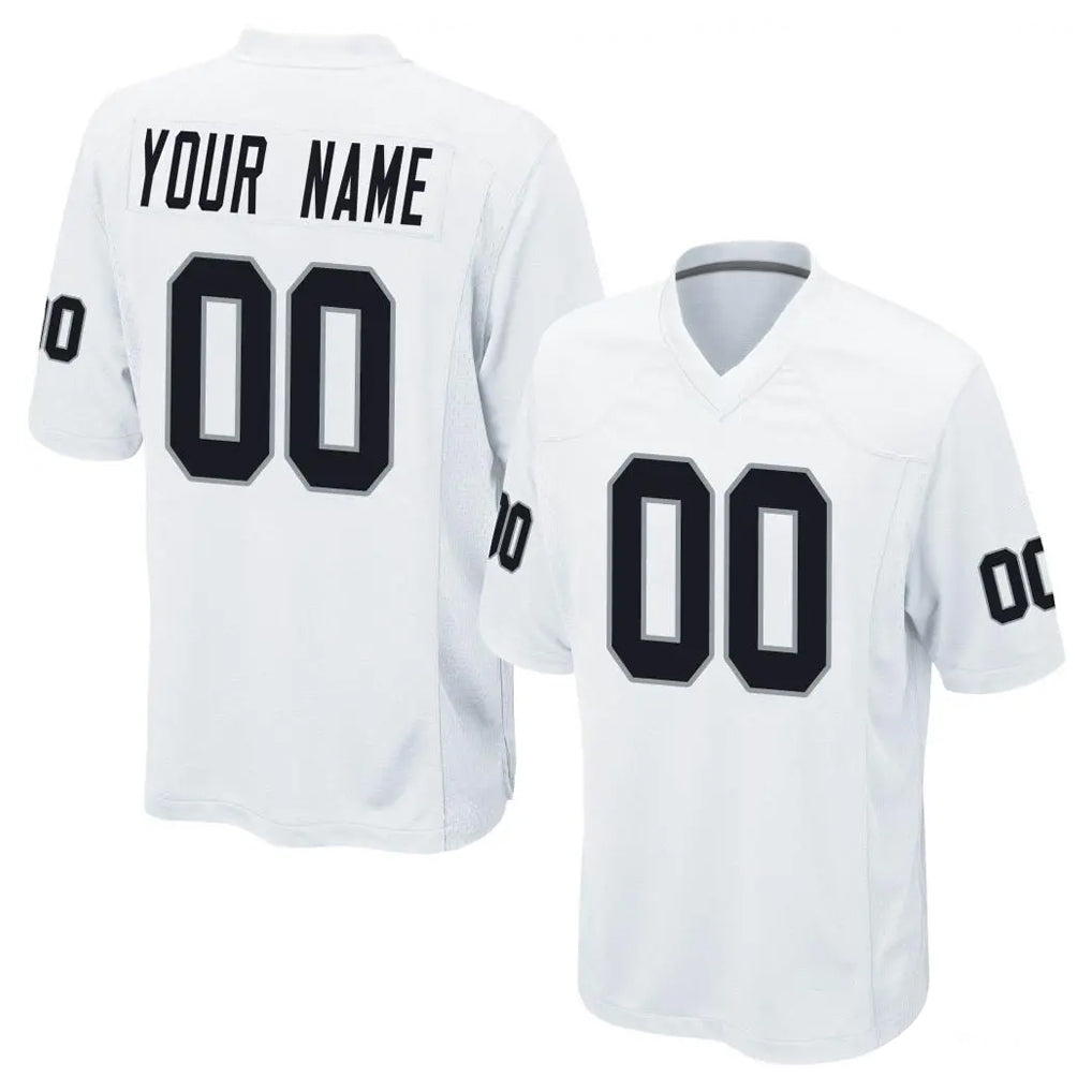 Parkc Custom LV.Raiders White Home Game Any Name & Numbers Stitched Jerseys