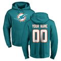 Parkc Custom M.Dolphins Aqua LOGO Pullover Hoodies Limited Any Name & Numbers Stitched Jerseys