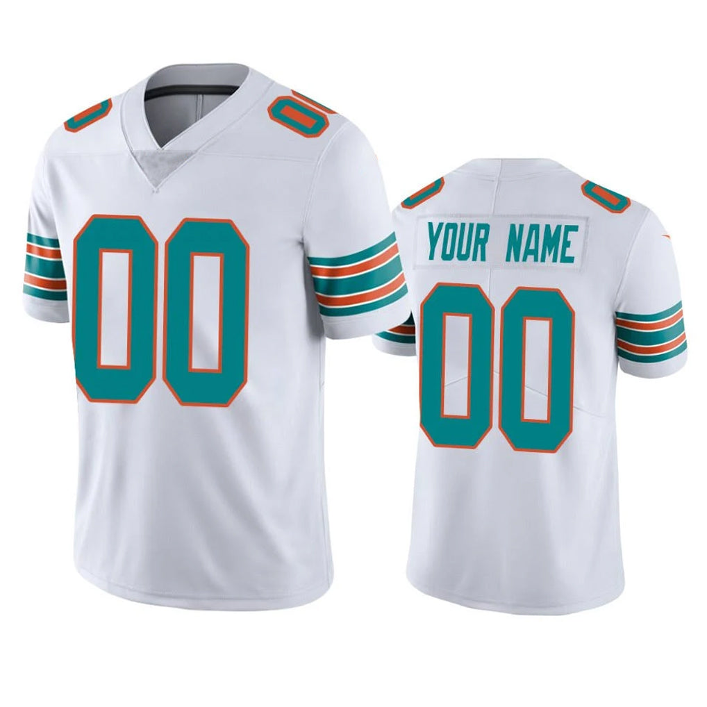 Parkc Custom M.Dolphins White Limited Vapor Untouchable Home Game Any Name & Numbers Stitched Jerseys