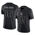 Parkc Custom M.Vikings Black Limited Reflective Home Game Any Name & Numbers Stitched Jerseys
