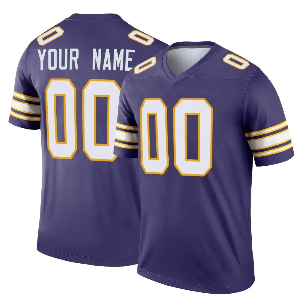 Parkc Custom M.Vikings Purple Limited Classic Home Game Any Name & Numbers Stitched Jerseys