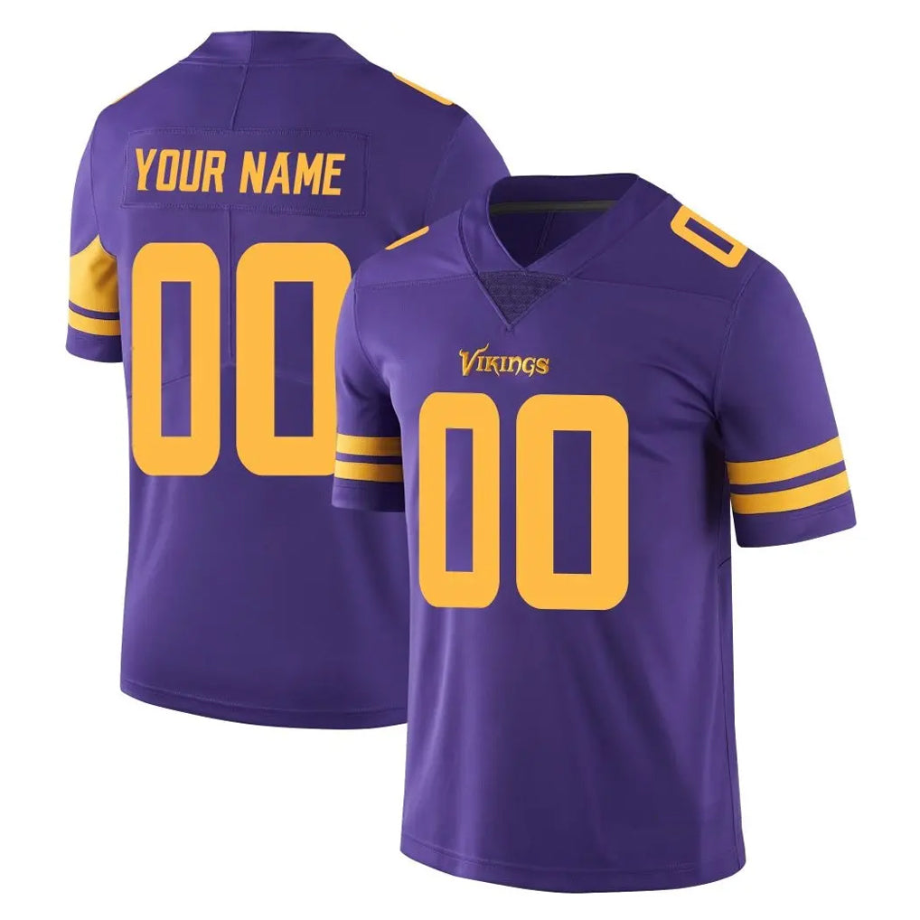 Parkc Custom M.Vikings Purple Limited Color Rush Home Game Any Name & Numbers Stitched Jerseys
