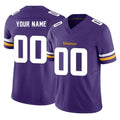 Parkc Custom M.Vikings Purple Limited Vapor F.U.S.E. Home Game Any Name & Numbers Stitched Jerseys