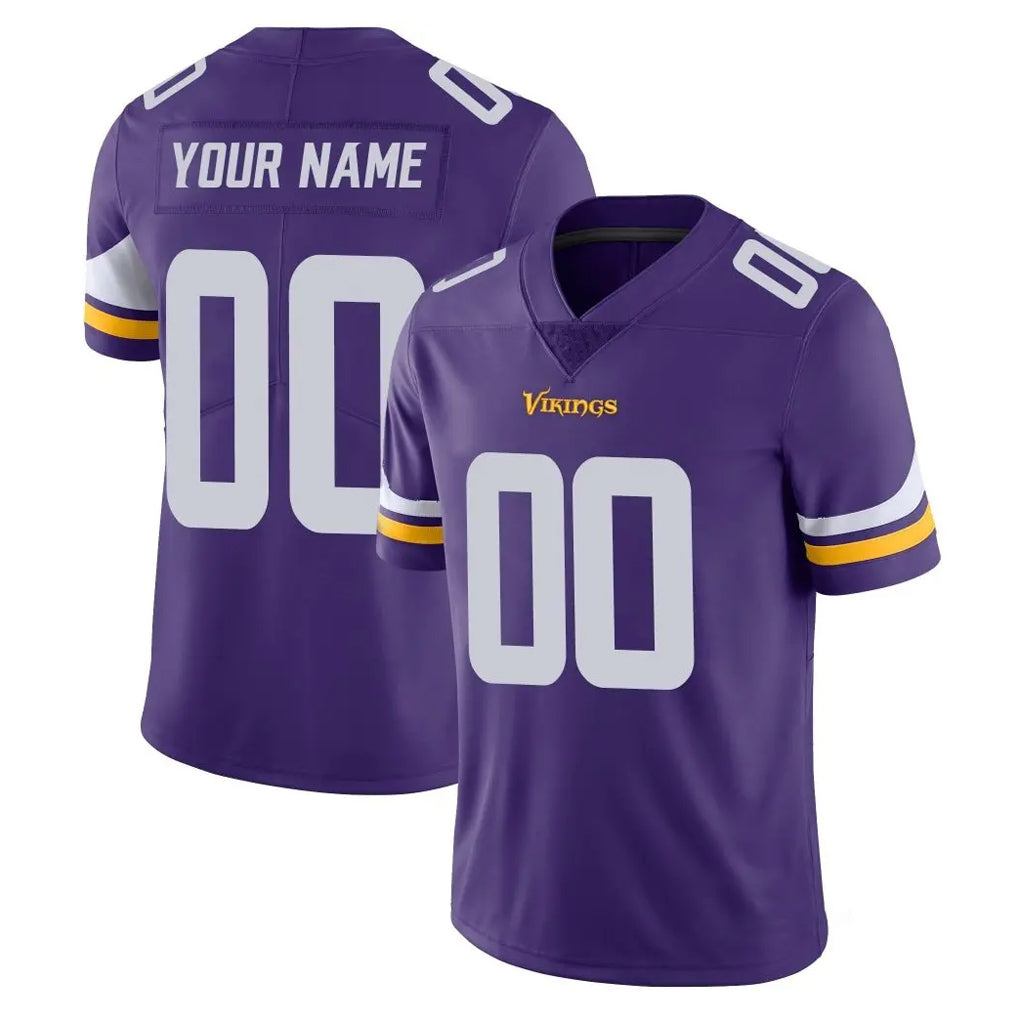 Parkc Custom M.Vikings Purple Limited Vapor Untouchable Home Game Any Name & Numbers Stitched Jerseys