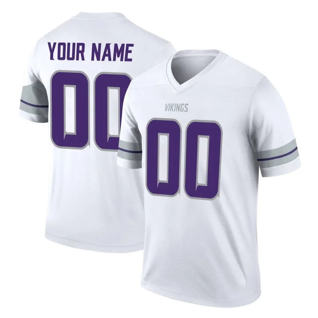 Parkc Custom M.Vikings White Alternate Legend Home Game Any Name & Numbers Stitched Jerseys