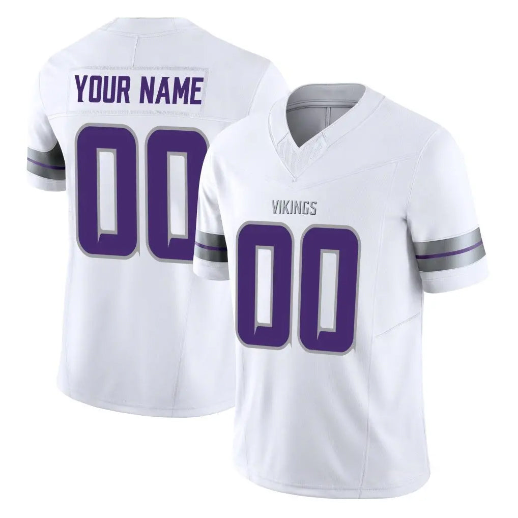 Parkc Custom M.Vikings White Limited Alternate Vapor F.U.S.E. Home Game Any Name & Numbers Stitched Jerseys