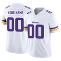 Parkc Custom M.Vikings White Limited Vapor F.U.S.E. Home Game Any Name & Numbers Stitched Jerseys