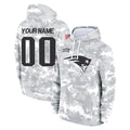 Parkc Custom NE.Patriots Arctic Camo Salute to Service Pullover Hoodies Limited Any Name & Numbers Game Stitched Jerseys