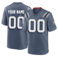 Parkc Custom NE.Patriots Blue Rivalries Collection Home Game Any Name & Numbers Stitched Jerseys