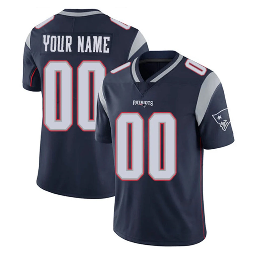 Parkc Custom NE.Patriots Navy Limited Vapor Home Game Any Name & Numbers Stitched Jerseys