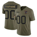 Parkc Custom NE.Patriots Olive 2025 Salute To Service Limited Any Name & Numbers Stitched Jerseys