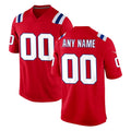 Parkc Custom NE.Patriots Red Home Game Any Name & Numbers Stitched Jerseys