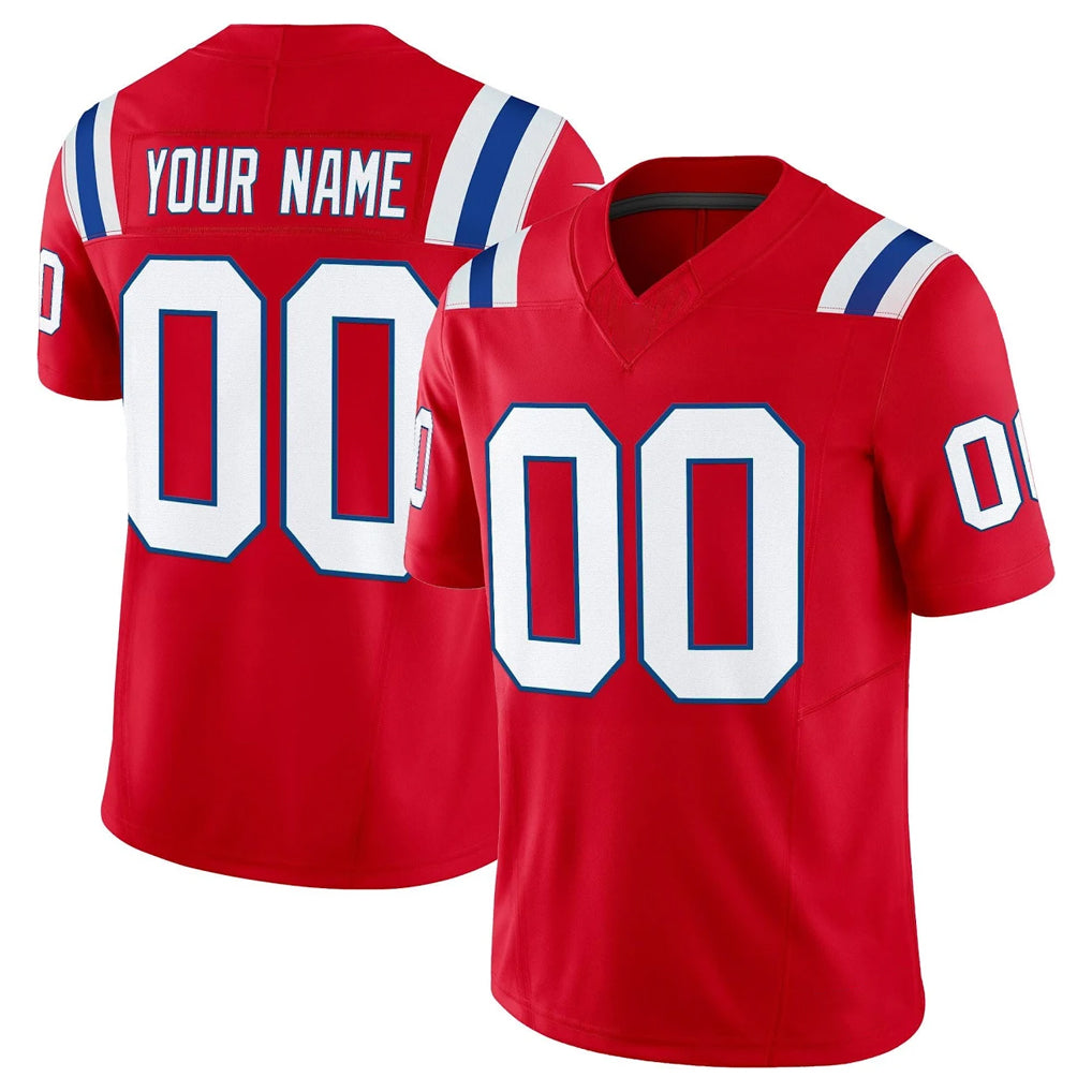 Parkc Custom NE.Patriots Red Limited Vapor F.U.S.E. Home Game Any Name & Numbers Stitched Jerseys