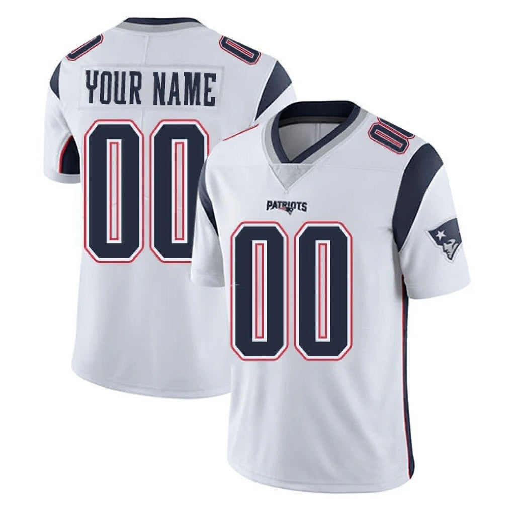 Parkc Custom NE.Patriots White Limited Vapor Home Game Any Name & Numbers Stitched Jerseys