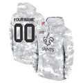Parkc Custom NO.Saints Arctic Camo Salute to Service Pullover Hoodies Limited Game Any Name & Numbers Stitched Jerseys