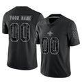 Parkc Custom NO.Saints Black Limited Reflective Home Game Any Name & Numbers Stitched Jerseys