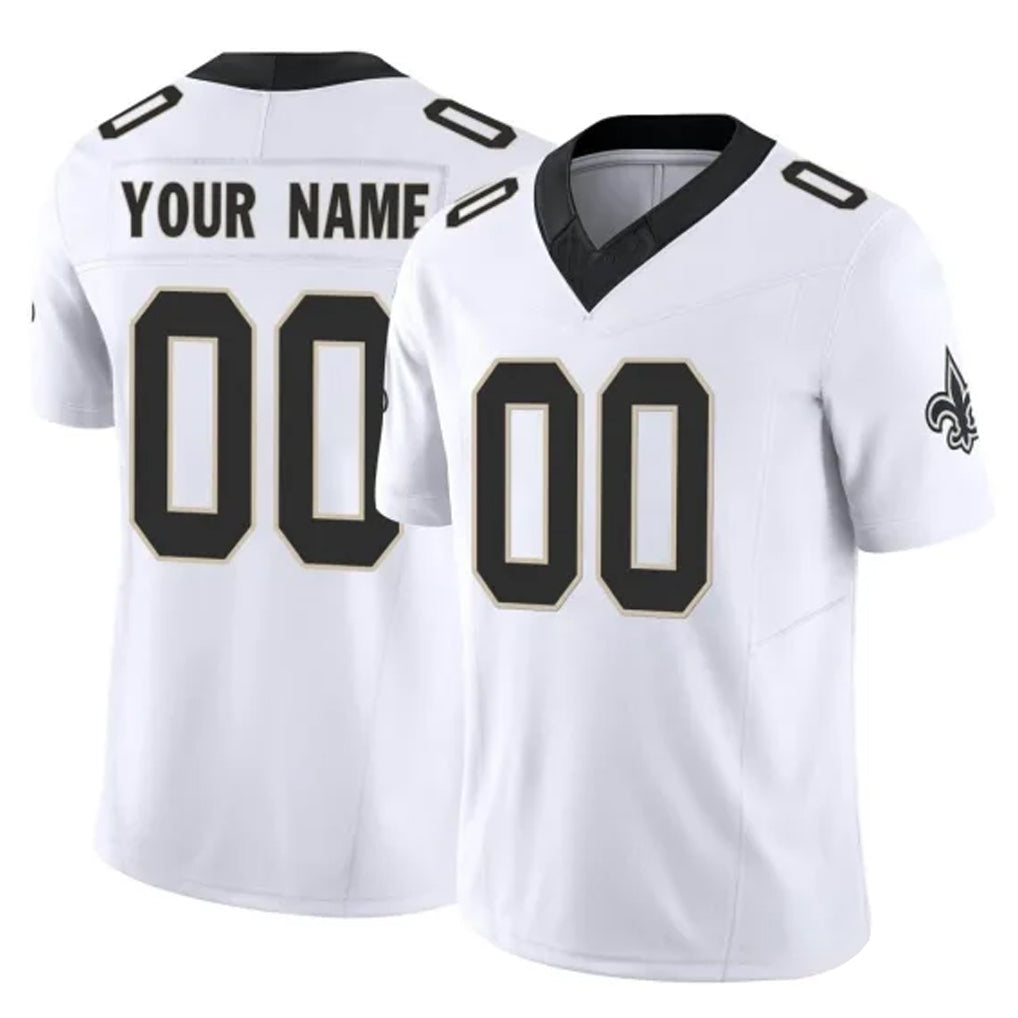 Parkc Custom NO.Saints White Limited Vapor F.U.S.E. Home Game Any Name & Numbers Stitched Jerseys