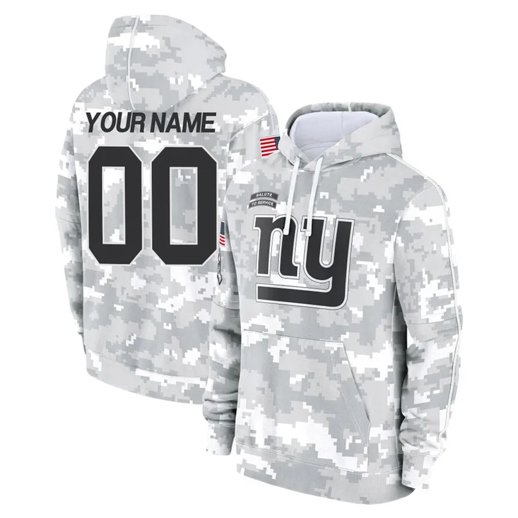 Parkc Custom NY.Giants Arctic Camo Salute to Service Pullover Hoodies Limited Game Any Name & Numbers Stitched Jerseys