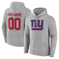 Parkc Custom NY.Giants Gray Pullover Hoodies Limited Game Any Name & Numbers Stitched Jerseys