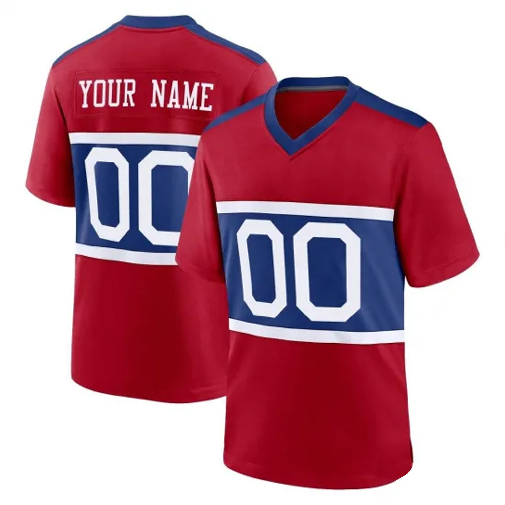 Parkc Custom NY.Giants Red Century Home Game Any Name & Numbers Stitched Jerseys