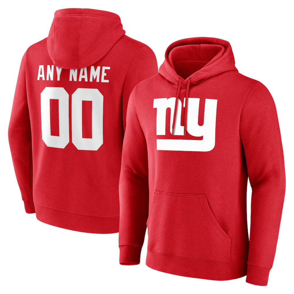 Parkc Custom NY.Giants Red Pullover Hoodies Limited Game Any Name & Numbers Stitched Jerseys