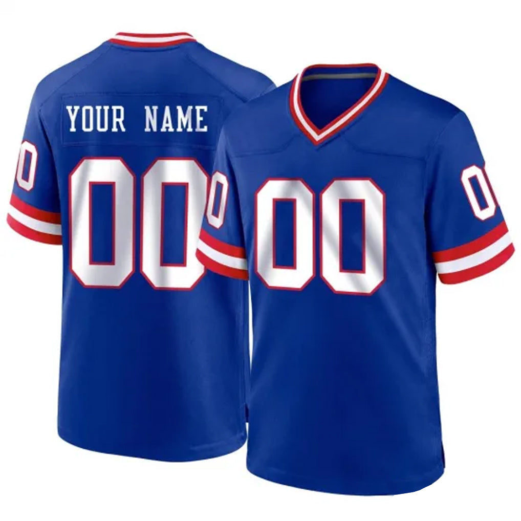 Parkc Custom NY.Giants Royal Classic Home Game Any Name & Numbers Stitched Jerseys