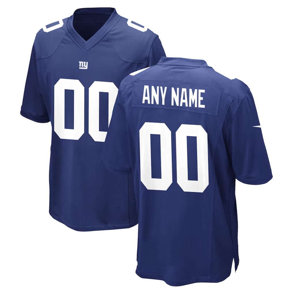 Parkc Custom NY.Giants Royal Home Game Any Name & Numbers Stitched Jerseys