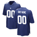 Parkc Custom NY.Giants Royal Home Game Any Name & Numbers Stitched Jerseys