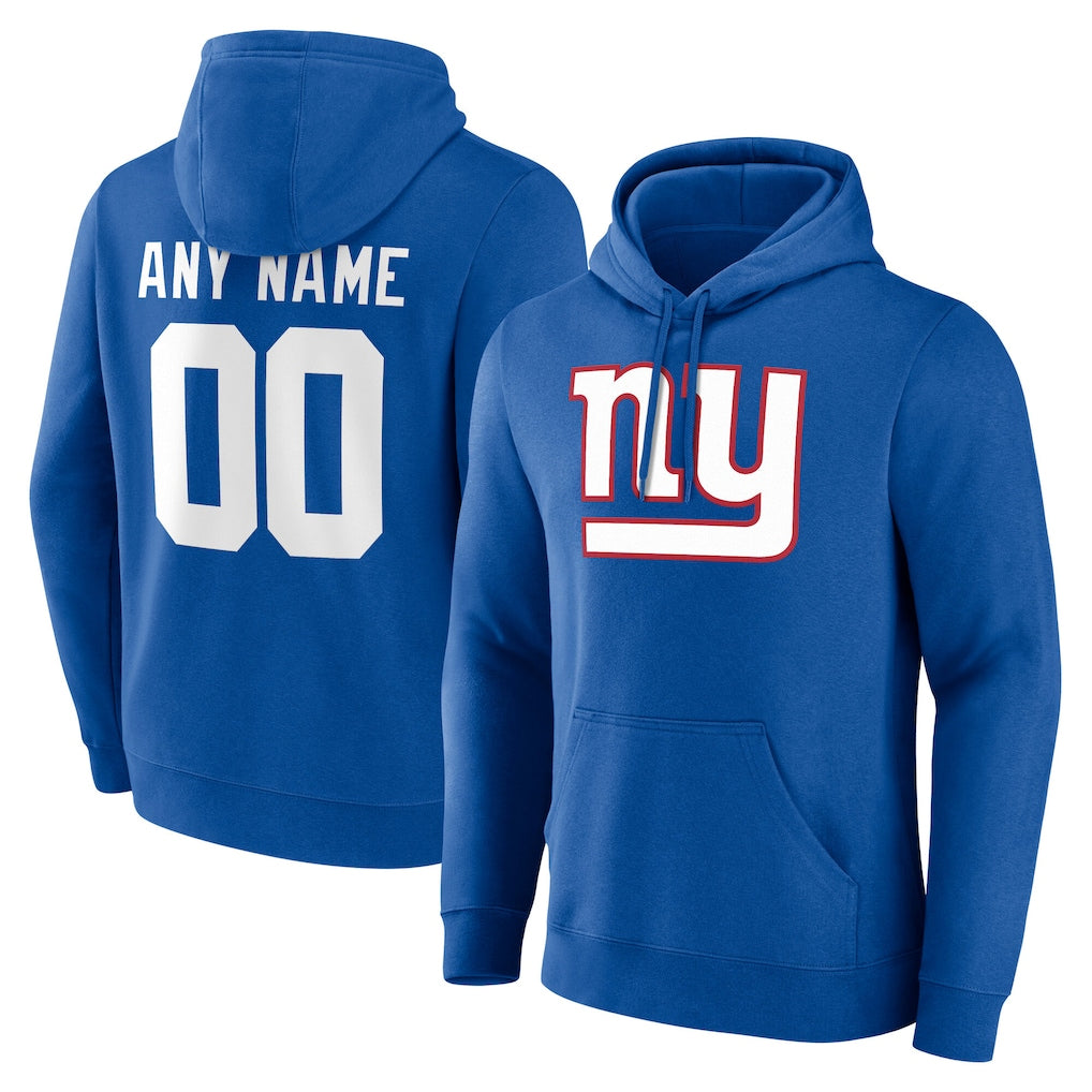 Parkc Custom NY.Giants Royal Pullover Hoodies Limited Game Any Name & Numbers Stitched Jerseys