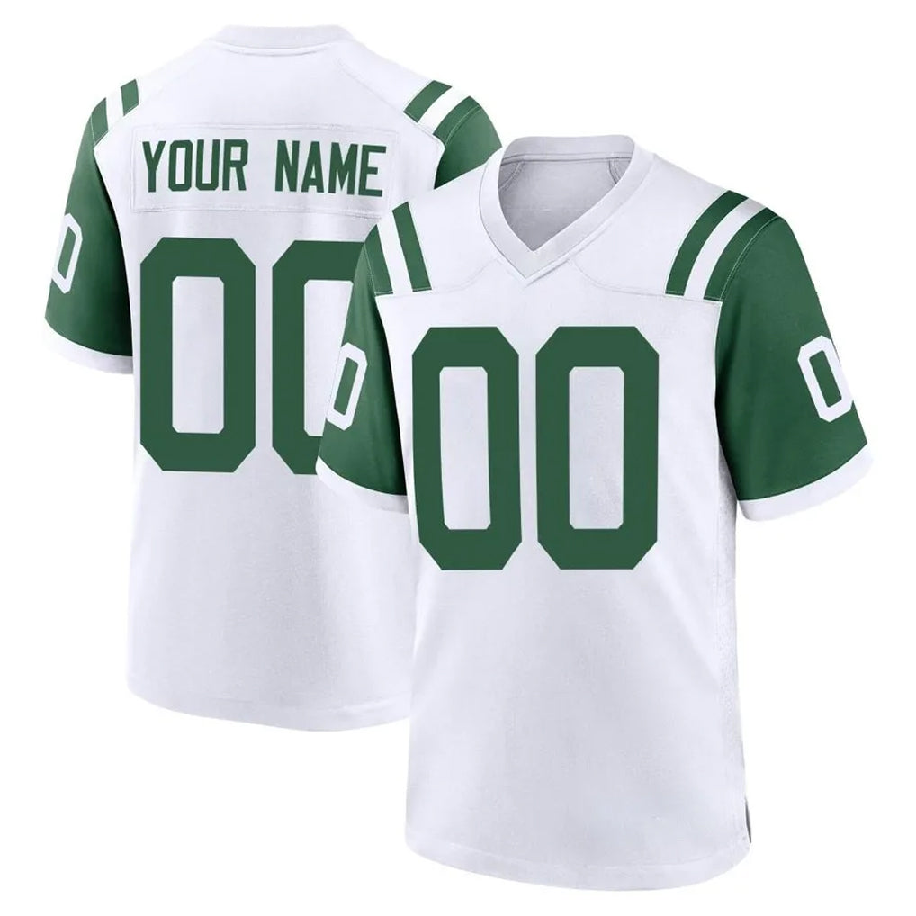 Parkc Custom NY.Jets White Classic Home Game Any Name & Numbers Stitched Jerseys