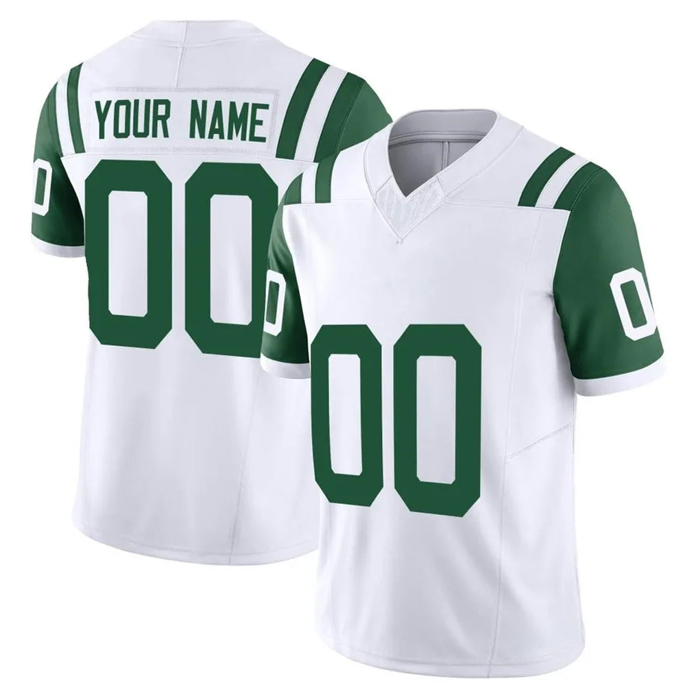 Parkc Custom NY.Jets White Limited Classic Vapor F.U.S.E. Home Game Any Name & Numbers Stitched Jerseys