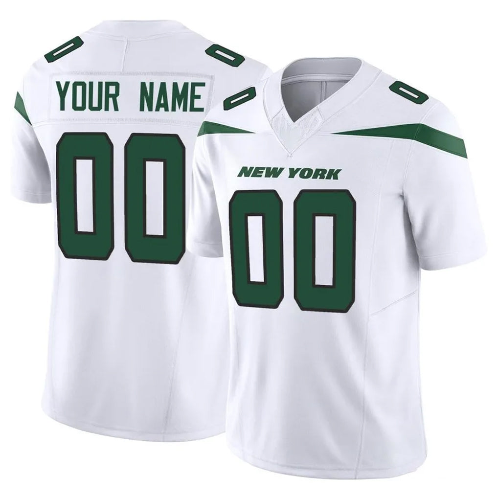 Parkc Custom NY.Jets White Limited Vapor F.U.S.E. Home Game Any Name & Numbers Stitched Jerseys