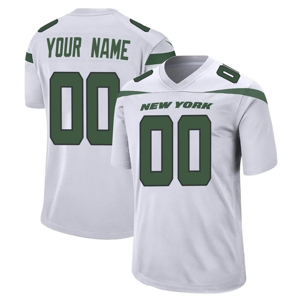 Parkc Custom NY.Jets White Spotlight Home Game Any Name & Numbers Stitched Jerseys