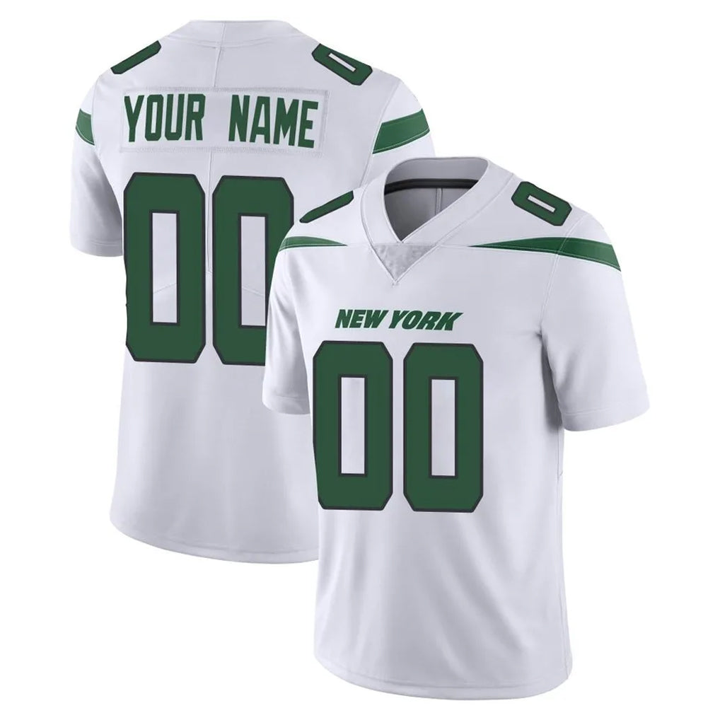 Parkc Custom NY.Jets White Spotlight Limited Vapor Home Game Any Name & Numbers Stitched Jerseys