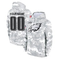 Parkc Custom P.Eagles Arctic Camo Salute to Service Pullover Hoodies Limited Game Any Name & Numbers Stitched Jerseys