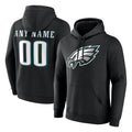 Parkc Custom P.Eagles Black LOGO Pullover Hoodies Home Game Any Name & Numbers Stitched Jerseys