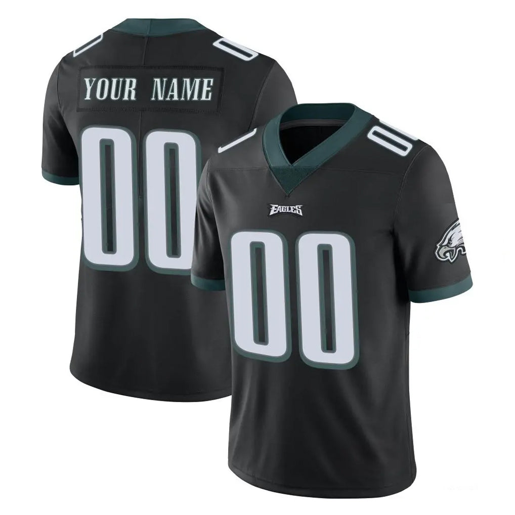 Parkc Custom P.Eagles Black Limited Vapor Untouchable Home Game Any Name & Numbers Stitched Jerseys