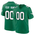 Parkc Custom P.Eagles Green Kelly Alternate Home Game Any Name & Numbers Stitched Jerseys