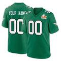 Parkc Custom P.Eagles Green Kelly Alternate Super Bowl LIX Home Game Any Name & Numbers Stitched Jerseys