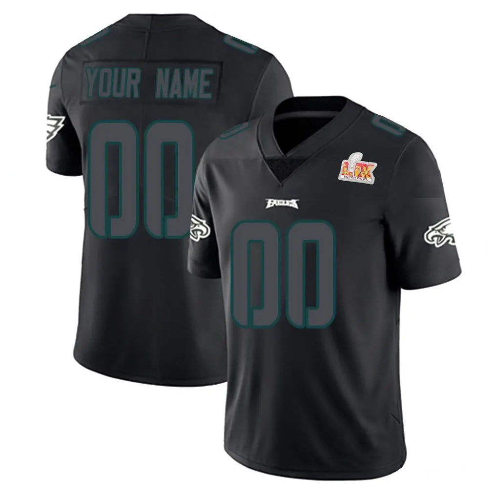 Parkc Custom P.Eagles Limited Black Impact Super Bowl LIX Home Game Any Name & Numbers Stitched Jerseys