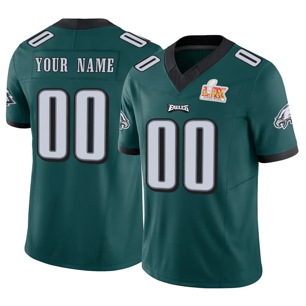 Parkc Custom P.Eagles Team Color Green Limited Vapor F.U.S.E. Super Bowl LIX Home Game Any Name & Numbers Stitched Jerseys